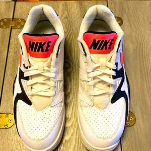 Nike White and Pink Men's Shoes